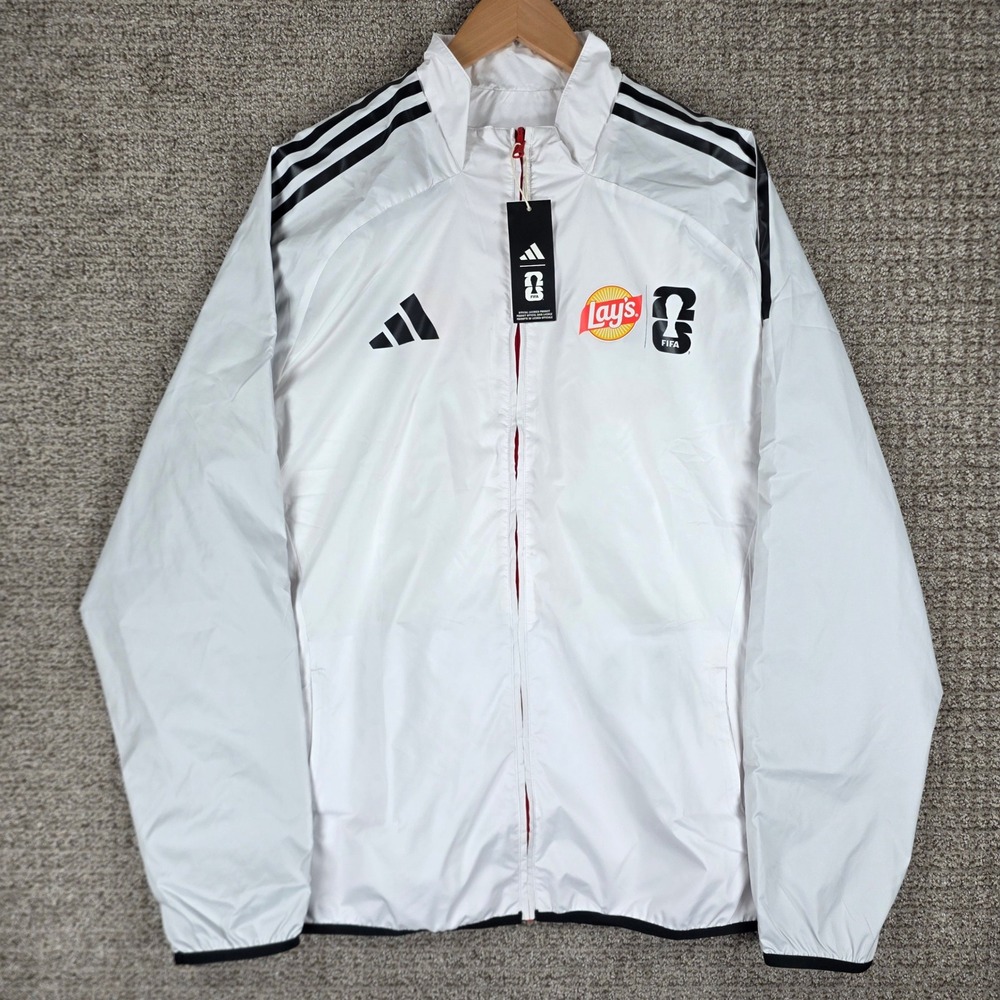 Adidas Mens Lays FIFA World Cup Reversible 2026 Windbreaker Jacket White XL NWT